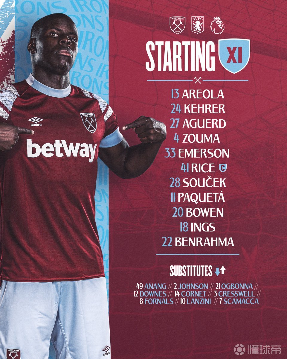 关于阿斯顿维拉对冲西汉姆联，保级逃生战拉开序幕的信息